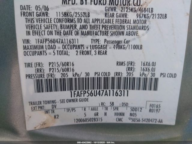 Ford Taurus Sel Image 8