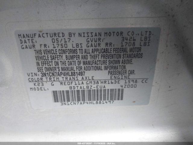 Nissan Versa 1.6 Sv Image 12