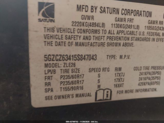 Saturn Vue V6 Image 8