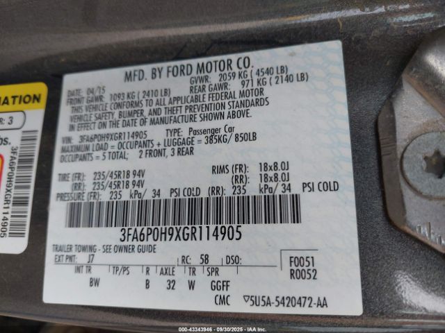 Ford Fusion Se Image 12